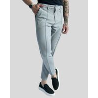 Calça Alfaiataria Skinny OXN Ponto Roma Cinza 250625