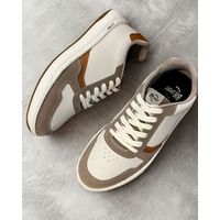 Tênis Casual Br Sport Solado Boost Branco/Camel 2297102