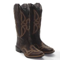 Bota Feminina Texana Tucson - Fóssil Café - Solado Flor 