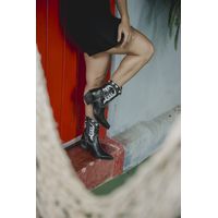Bota Feminina Tucson - Couro Preto - Solado P51 Rústico Preto