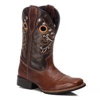 Bota Infantil Tucson - Euro Texas Wisky Com Fóssil Café - Solado Tucson Kids