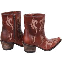 Bota Feminina Texana Tucson Boots - Couro Euro Texas Whisky - Solado P51 Rústico Café