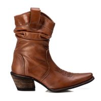 Bota Feminina Texana Tucson - Couro Firenze Caramelo - Solado P51 Rústico Café
