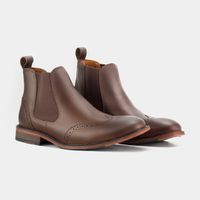 Botina Chelsea Brogue Conhaque