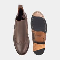 Botina Chelsea Brogue Conhaque