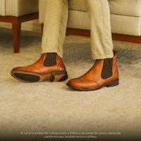 Botina Chelsea Brogue Whisky