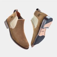 Botina Chelsea Strong Camurça Taupe