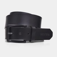Cinto de Couro Soleta Preto Fivela Preto