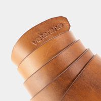 Cinto Couro Whisky Fivela Prata Envelhecida