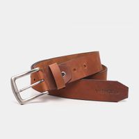 Cinto Masculino Wrangler - Couro Envelhecido Vegetal - Marrom 38 - Fivela Prata