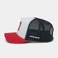 Boné Trucker Brave Branco, Vermelho e Azul