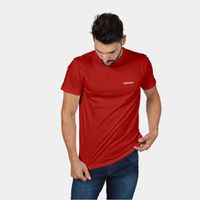 Camiseta Básica Masculina Vermelha Veterano