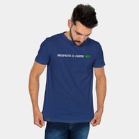 Camiseta Masculina Respeita o Agro Veterano Azul
