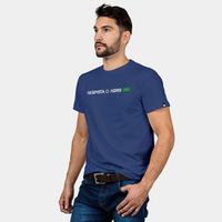 Camiseta Masculina Respeita o Agro Veterano Azul