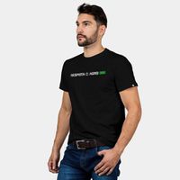 Camiseta Masculina Respeita o Agro Veterano Preto