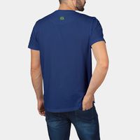 Camiseta Masculina O Agro Não Para Veterano Azul