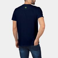 Camiseta Masculina O Agro Não Para Veterano Marinho