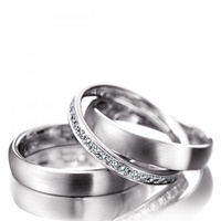 Aliança de Casamento e Bodas Glamour com Diamantes 