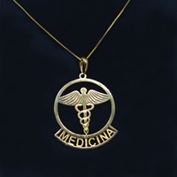 Pingente em Ouro 18k Medalha Medicina