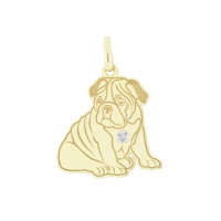 Pingente Cachorro Bulldog em Ouro 18K - MI14654 - MICHELETTI JOIAS