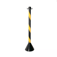 Kit 10 Pedestal Zebrado Plastcor Preto e Amarelo 