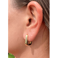 BRINCO ARGOLA RETANGULAR P BANHADO A OURO 