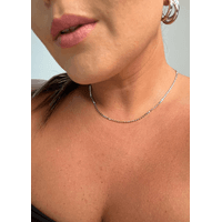 CHOKER CHAPINHAS BANHADO A RODIO BRANCO