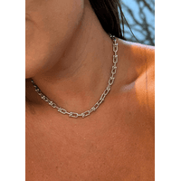 CHOKER ELOS INSPIRED DF P BANHADO A RODIO BRANCO