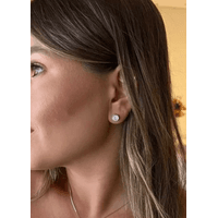 BRINCO PONTO DE LUZ FIXO G BANHADO A RODIO BRANCO 