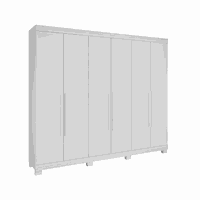 Guarda Roupa Rimo Guarapari 6 Portas 7 Gavetas 100% MDF Branco - Incasa Móveis