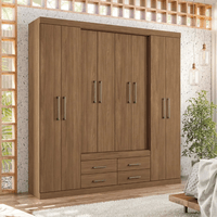 Guarda Roupa Casal com Pé... - Incasa Móveis