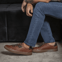 Sapatenis Masculino Connect em Couro - Brown