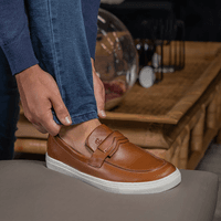 Slip On Loafer Laroche Connect em Couro - Whisky