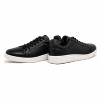 Sapatenis Casual Munique em Couro - Preto E L