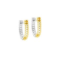 Brinco Espiral Bicolor Ouro 18K - MI18882 - MICHELETTI JOIAS