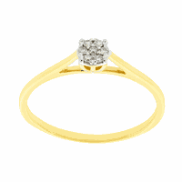 Anel de Ouro 18K com Diamantes Modelo Chuveiro - MI20940 - MICHELETTI JOIAS