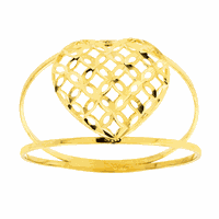 Anel de Ouro 18K Coração Diamantado - MI22928 - MICHELETTI JOIAS