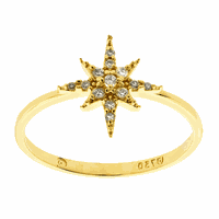 Anel de Estrela em Ouro 18K com Brilhantes - MI24828 - MICHELETTI JOIAS