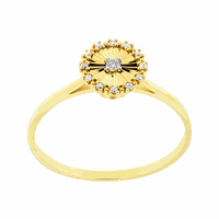 Anel Círculo Diamantado com Diamantes Ouro 18K - MI17813 - MICHELETTI JOIAS