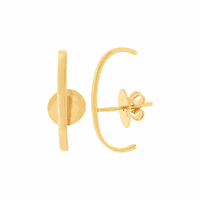 Brinco de Ouro 18K Ear Hook Liso Polido - MI26355 - MICHELETTI JOIAS