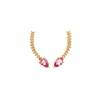 Brinco Ear Cuff Ouro Rosé 18K Pedra Turmalina Rosa - MI21625 - MICHELETTI JOIAS