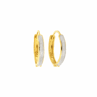 Brinco de Argola Ouro 18K Bicolor 1,4cm - MI22911 - MICHELETTI JOIAS