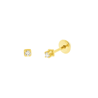 Brinco Solitário de Brilhante em Ouro 18K 0,06ct - MI23959 - MICHELETTI JOIAS