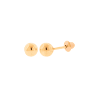 Brinco de Bola de Ouro Rosé 18K 4mm - MI25347 - MICHELETTI JOIAS