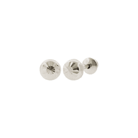 Brinco de Ouro Branco 18K Meia Bola 4mm Diamantado - MI10575 - MICHELETTI JOIAS