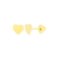 Brinco Infantil Coração 4,5mm Ouro Amarelo 18K - MI25526 - MICHELETTI JOIAS