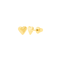 Brinco Infantil de Coração em Ouro 18K - MI25362 - MICHELETTI JOIAS
