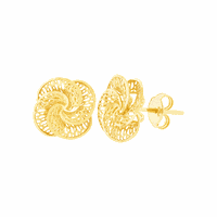Brinco de Flor em Ouro 18K Pétalas Espiral - MI25617 - MICHELETTI JOIAS