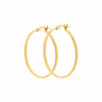 Brinco de Argola Ouro Amarelo 18K Meia Cana 3cm Diâmetro - M... - MICHELETTI JOIAS