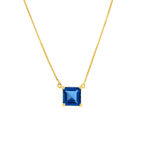 Gargantilha Ouro 18K Pedra Topázio London Azul - MI22134 - MICHELETTI JOIAS